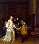 An Officer Making his Bow to a Lady Gerard Ter Borch